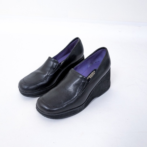 Hush Puppies Wedges Loafers Square Toe Foam Vintage 90s Y2K - Picture 11 of 11